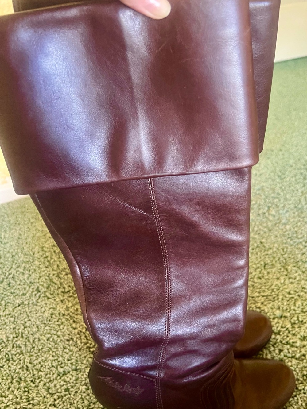 Miss Sixty Over-the-Knee Leather Boots - Dark Brown